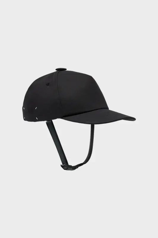 Maison Margiela Mens Black Cotton Riding Cap Black online