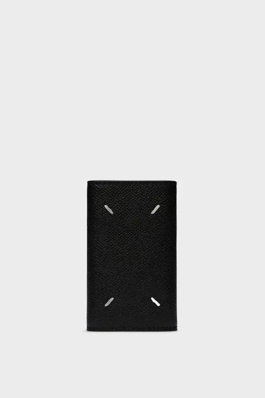 Maison Margiela Black Gray Leather Wallet Black online