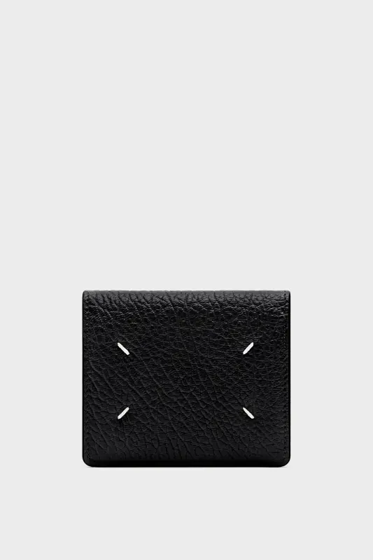 Maison Margiela Black Leather Pocket Cardholder – Almond Black online