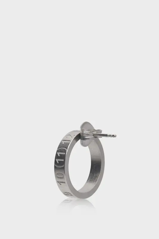 Maison Margiela Silver Hoop Earrings Thick – Numerical Silver online