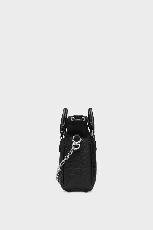 Maison Margiela Black Leather 5AC Tote Bag Black online