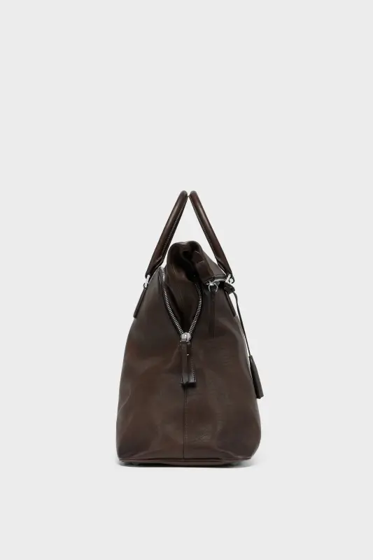 Maison Margiela Brown Calf Leather 5AC Crossbody Bag Loved To Death XL Ebony online