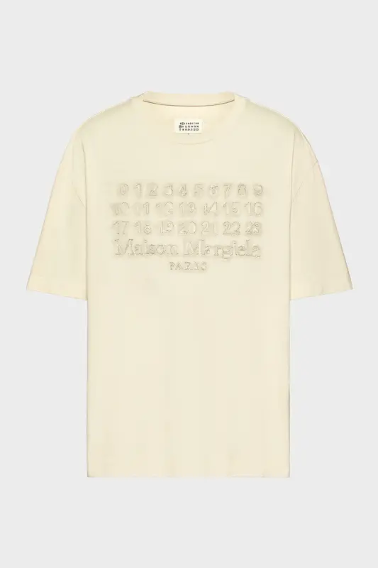 Maison Margiela Embroidered logo T-shirt Ecru online