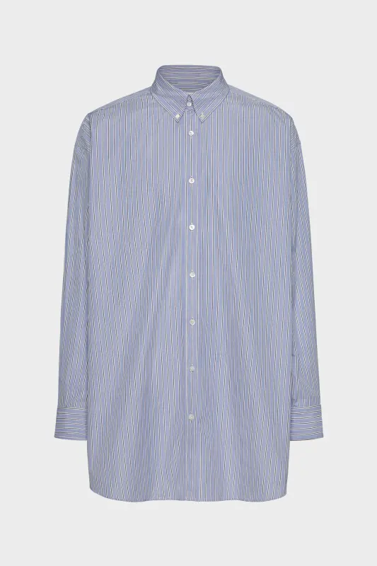 Maison Margiela Mens Oxford Shirt – Blue Stripes Blue Stripes online