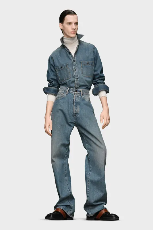 Maison Margiela Turn-up Jeans Blue online