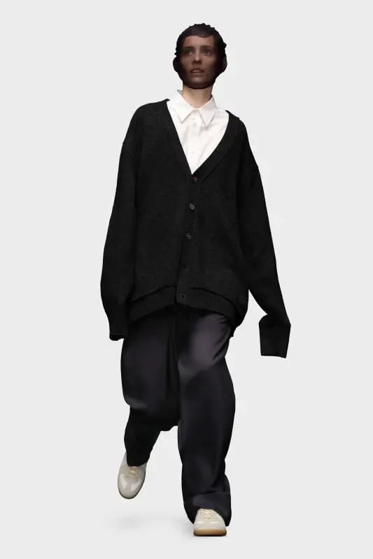 Maison Margiela Womens Oversized Cardigan Black online