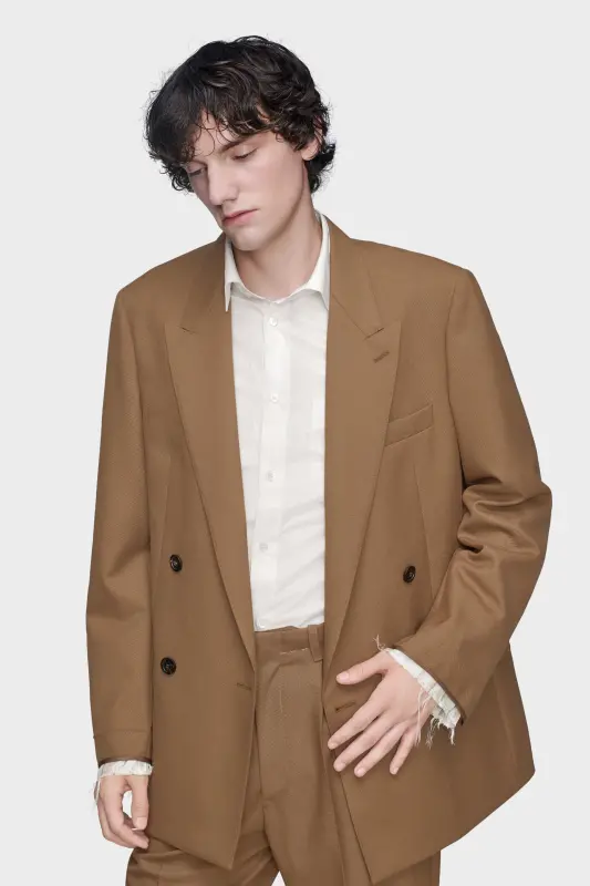 Maison Margiela Wool Tailored Jacket Cognac online