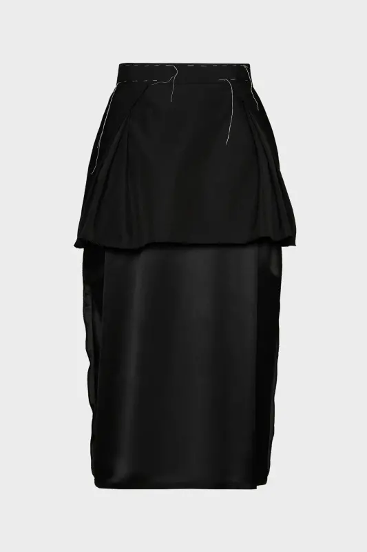 Maison Margiela Black Cordura-Silk Midi Skirt Black online