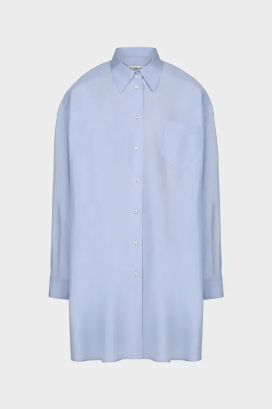 Maison Margiela Light Blue Cotton Shirt with Chest Pocket Light Blue online
