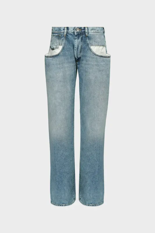 Maison Margiela Straight Jeans With Contrasted Pockets Blue jeans Maison Margiela Straight Jeans With Contrasted Pockets Blue jeans online