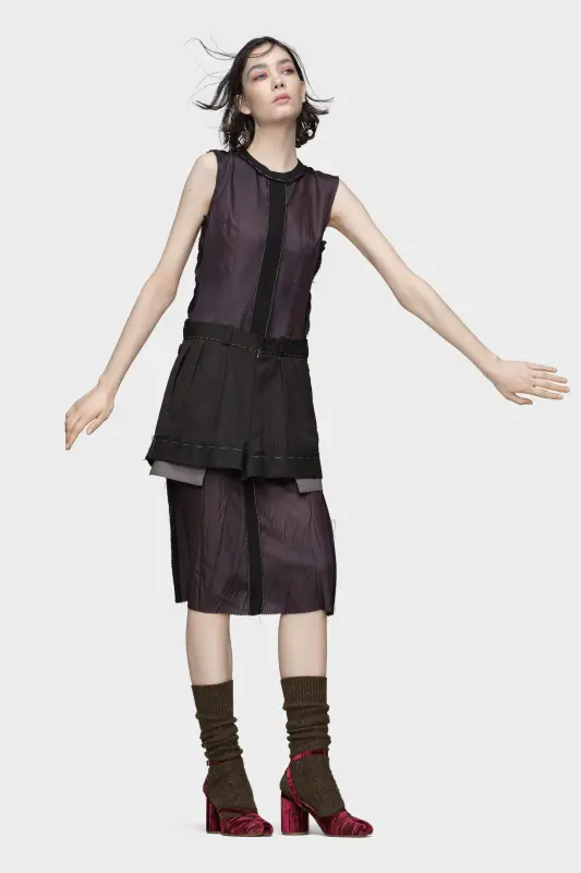 Maison Margiela Womens Blue Decortiqué Midi Dress Navy Blue online