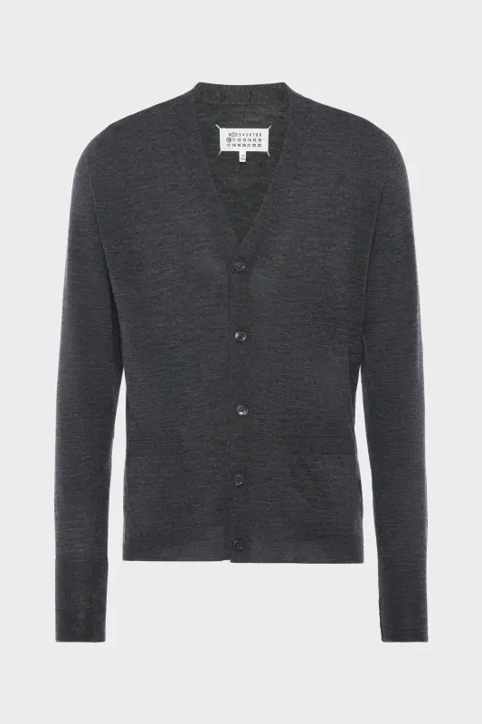 Maison Margiela Wool-blend V-neck cardigan Grey online